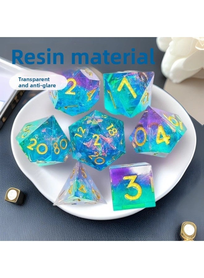Epoxy DND Table Dungeons And Dragons COC Run TRPG Kulukards Dice Dice Gango Suit-Color:Candy Paper With Black Characters - Image 5