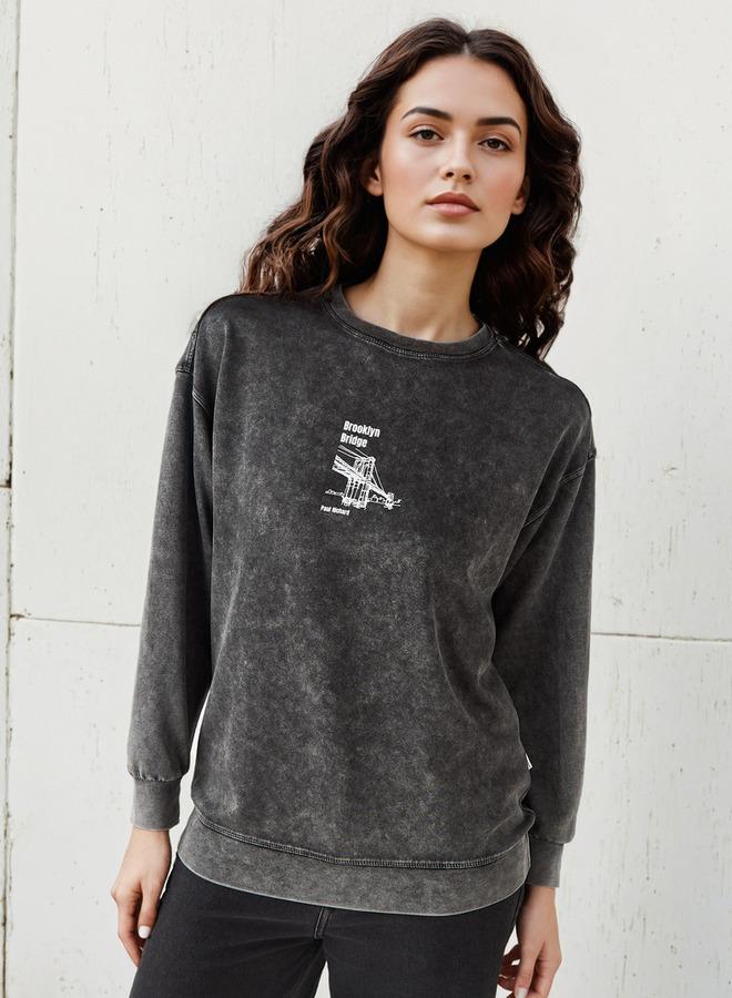 SP Characters Brooklin Bridge Print Sweatshirt - Image 1