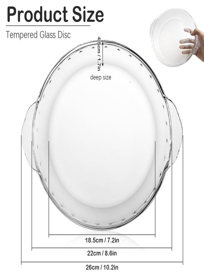 DOERDO DD DOERDO Glass Pie Plate 9 Inch Round Deep Dish Pie pan with Handles Clear Baking Pan for Pie Cheese Cakes, 25.5x22CM - Image 2