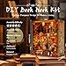 VORATHIS Book Nook Kit  DIY Miniature World Library Booknook  3D Wooden Puzzle with LED Lights  Creative Bookshelf Insert  Educational Gift for Adults - Image 4