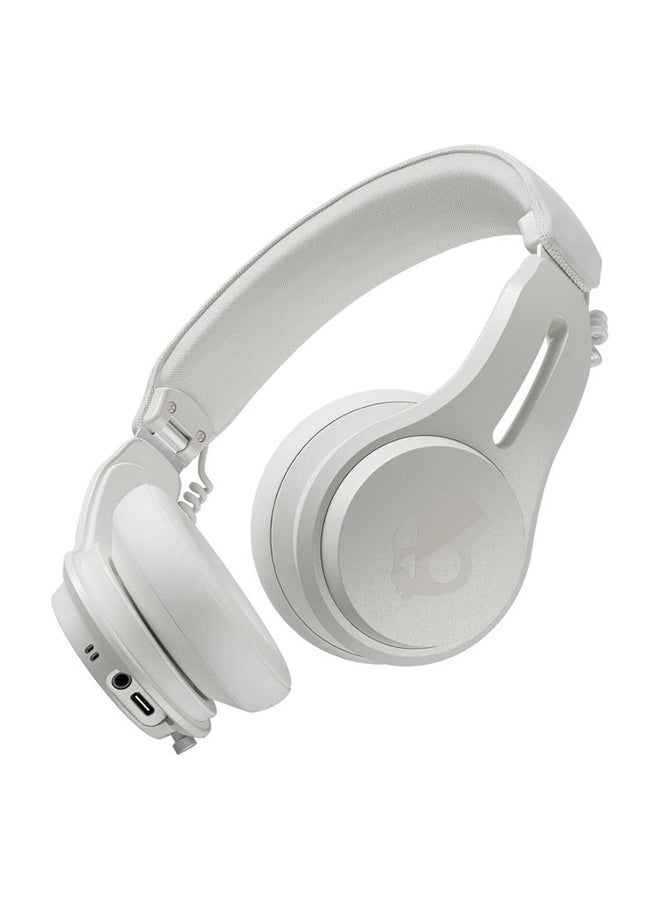 Skullcandy Icon ANC On-Ear Active Noise Cancelling Wireless Bluetooth Headphones, 60 Hr Battery, Microphone, Works with iPhone Android White Bone/Orange Glow - Image 1