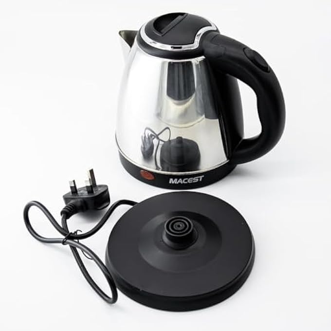 FIPKA Macest Mc63210 Electric Kettle With 1 Litre Capacity  Silver  Black - Image 3