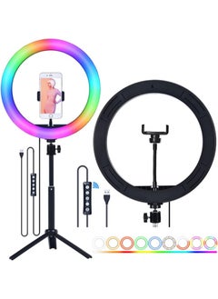 Selfie Ring Light with USB and Phone Holder – Multi-Color LED Lighting for Photography & Video – Universal Clip Mount