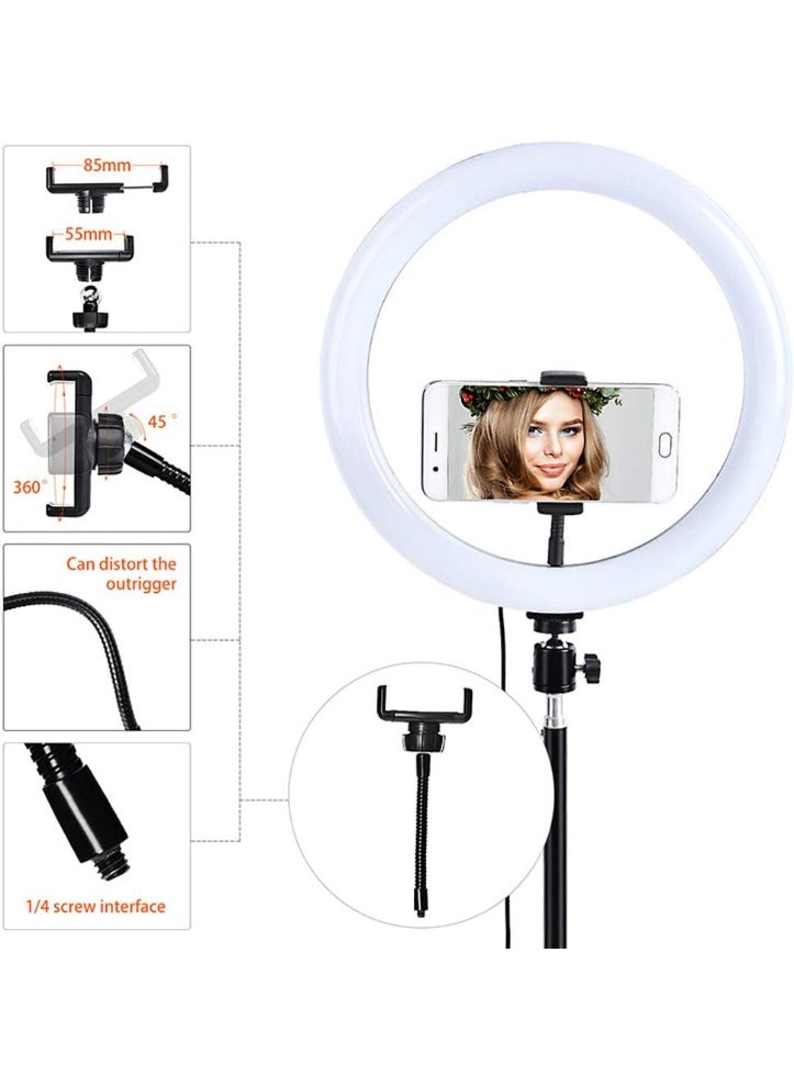 Generic - Selfie Ring Light with USB and Phone Holder – Multi-Color LED Lighting for Photography & Video – Universal Clip Mount - Image 1