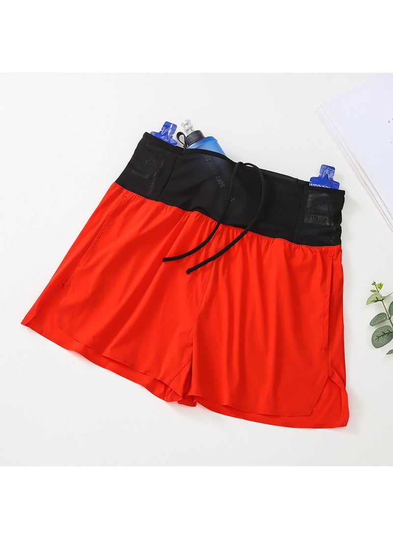 Generic Mens High Waist Running Shorts Quick-Dry Marathon Training Navy  - Image 4