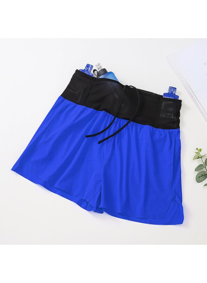 Generic Mens High Waist Running Shorts Quick-Dry Marathon Training Navy  - Image 3