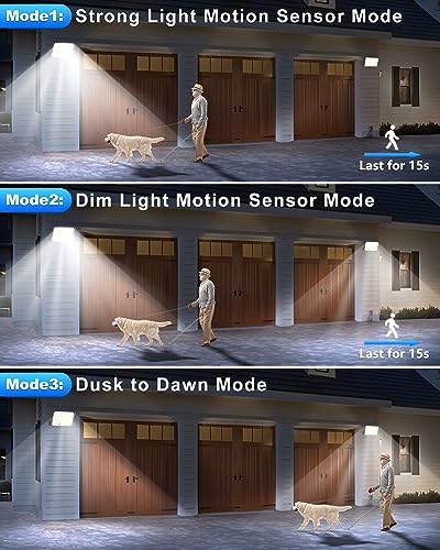 Gusicil Solar Outdoor Lights, 172LED 3Modes Split Motion Sensor Lights with Remote Control, IP65 Waterproof Solar Flood Lights for Yard, Patio, Garden, Garage (1 Pack) - Image 2