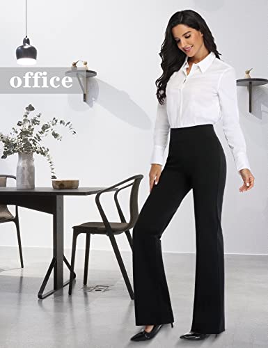 Tapata Women's 32'' High Waist Stretchy Bootcut Dress Pants Tall, Petite, Regular for Office Business Casual Black,XL - Image 2