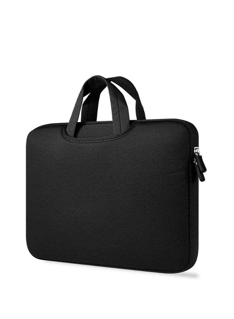Laptop Tablet Sleeve Case Slim Travel Men Women Handle Bag Durable Business Messenger Briefcases For MacBook Air Pro Retina (11inch Black) - Image 1