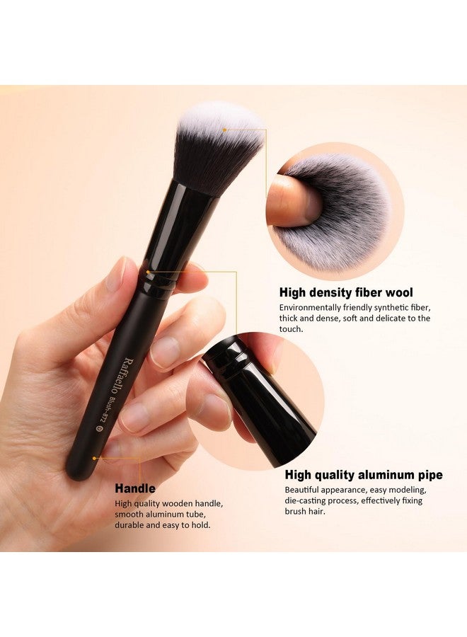 رافايلو مجموعة فرش مكياج رافاييلو، 15 قطعة، بودرة صناعية فاخرة، كريم أساس، كونتور، أحمر خدود، خافي عيوب، ظلال عيون، مزج، تحديد، طقم فرش مكياج - Image 2