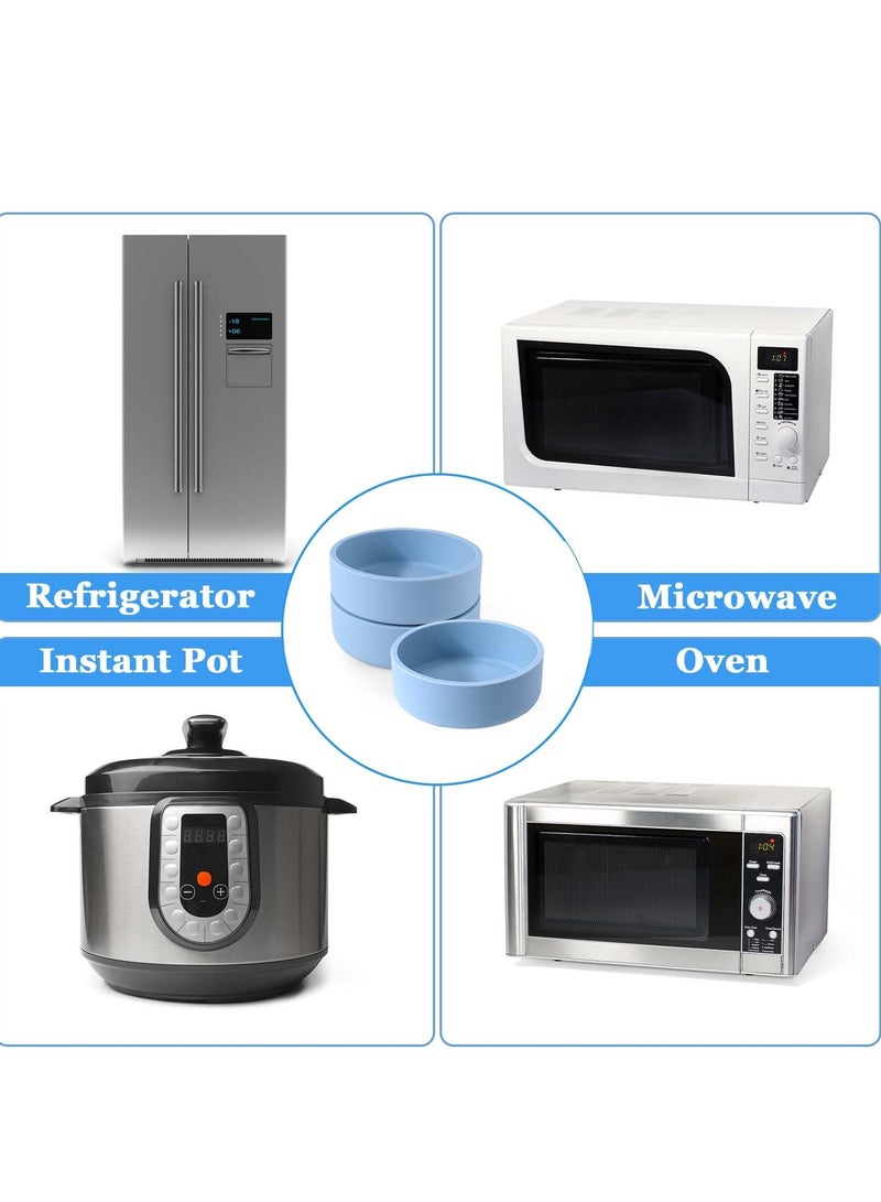 SYOSI Silicone Air Fryer Egg Mold 3 Pcs Reusable Nonstick Egg Bites Pan with Lid Sous Vide Egg Bite Maker Alternative to Microwave Egg Cooker Dishwasher Safe BPA Free Air Fryer Accessories Blue - Image 5