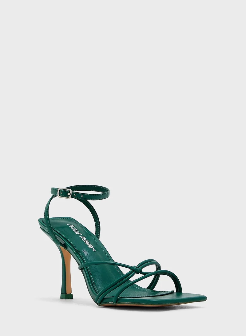 PUBLIC DESIRE Ankle Strap High Heel Sandals