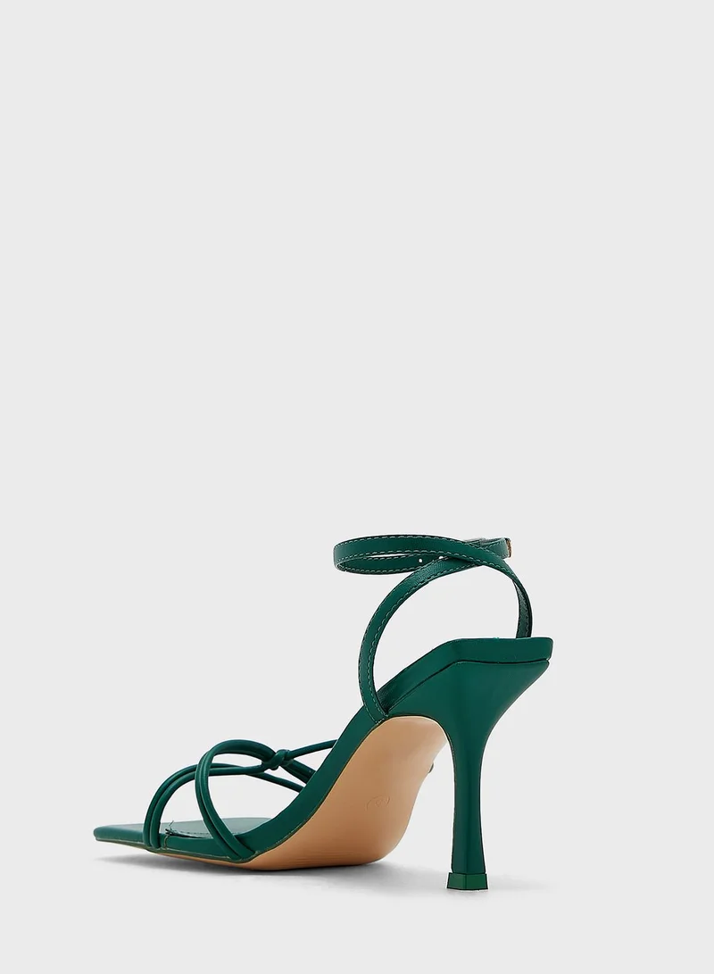 PUBLIC DESIRE Ankle Strap High Heel Sandals