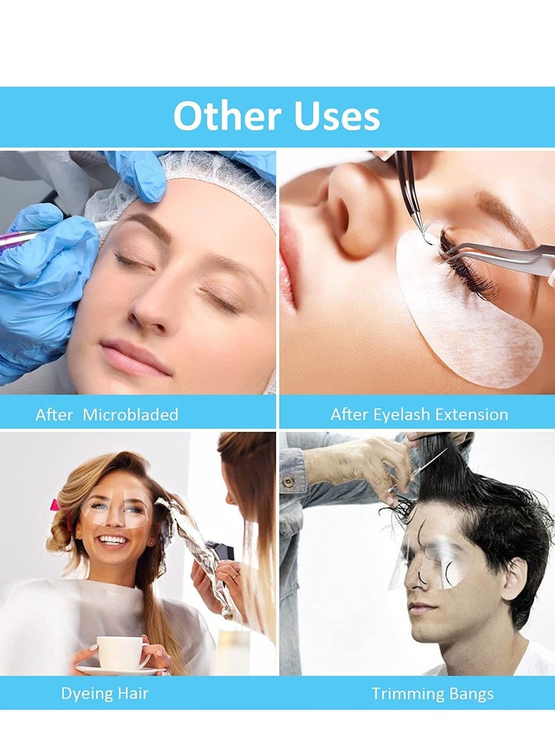 Y&D Disposable Face Sheilds Clear Shower Eye Shield Plastic Visors Hairdresser Transparent Hairspray Makeup Protector For Eyelash Extensions Hair Cutting 50Pcs - Image 5