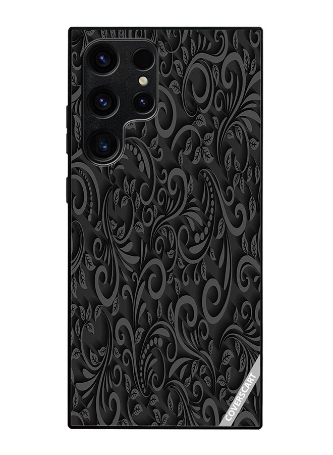 COVERSCART Protective Case Cover For Samsung Galaxy S25 Ultra Floral Design Black