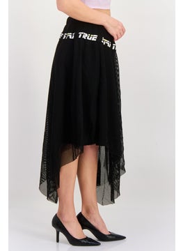 ONLY Women Textured Midi Skirt, Black  - Image 2