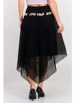 ONLY Women Textured Midi Skirt, Black  - Image 3