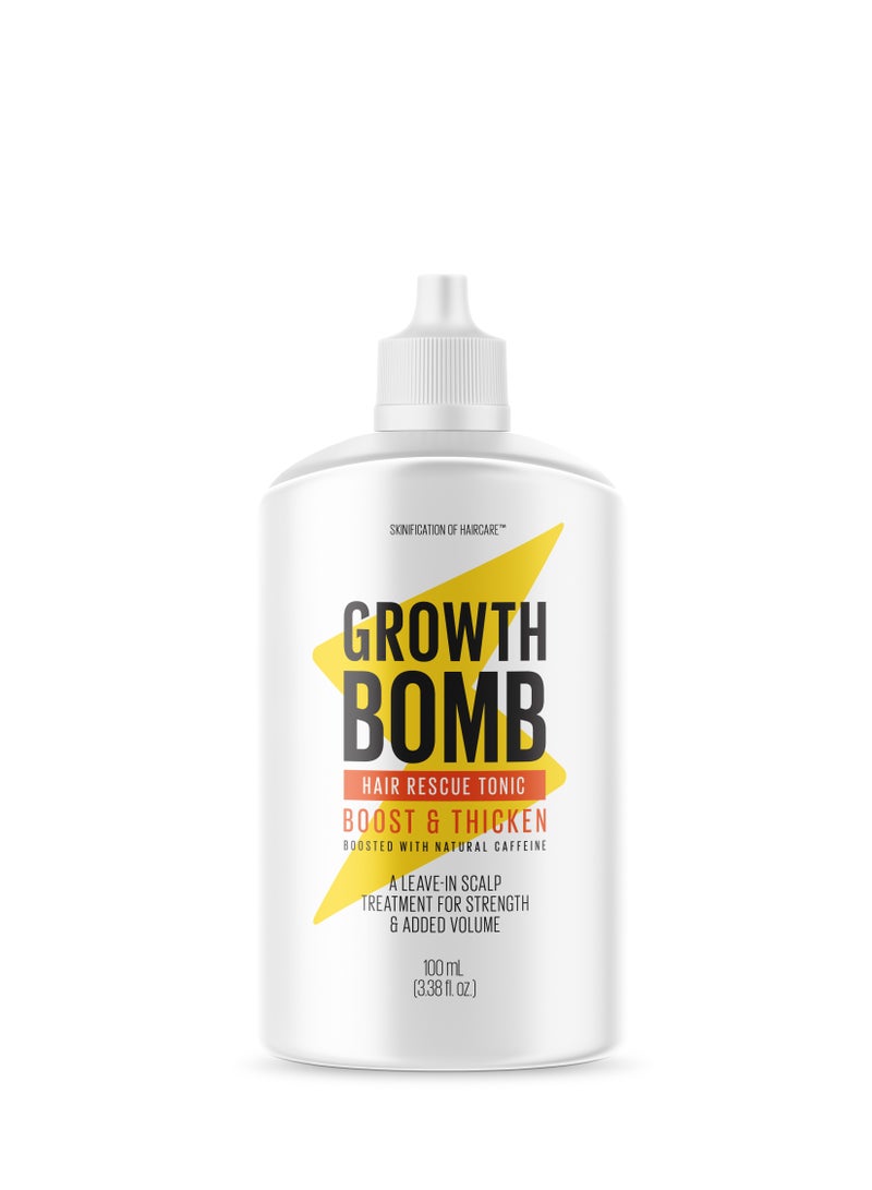 Growth Bomb تونك منعش للشعر وفروة الرأس مع مكونات محفزة - ينشط فروة الرأس، يحسن الدورة الدموية ويخلق بيئة صحية للنمو (100 مل)