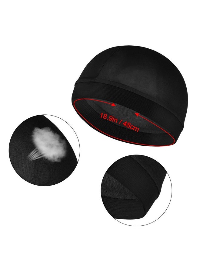Molain - 6Pcs Wave Cap For Men Silky Durags Elastic Band Wave Caps For 360 540 720 Waves Soft Breathable Satin Durag Unisex Adults Kids Skullies Beanies Hats Shower Cap - Image 1