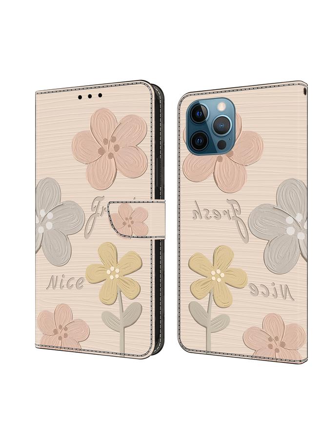 Zaboon Case For iPhone 12 / 12 Pro Fresh Painted Leather Phone Case - Image 1