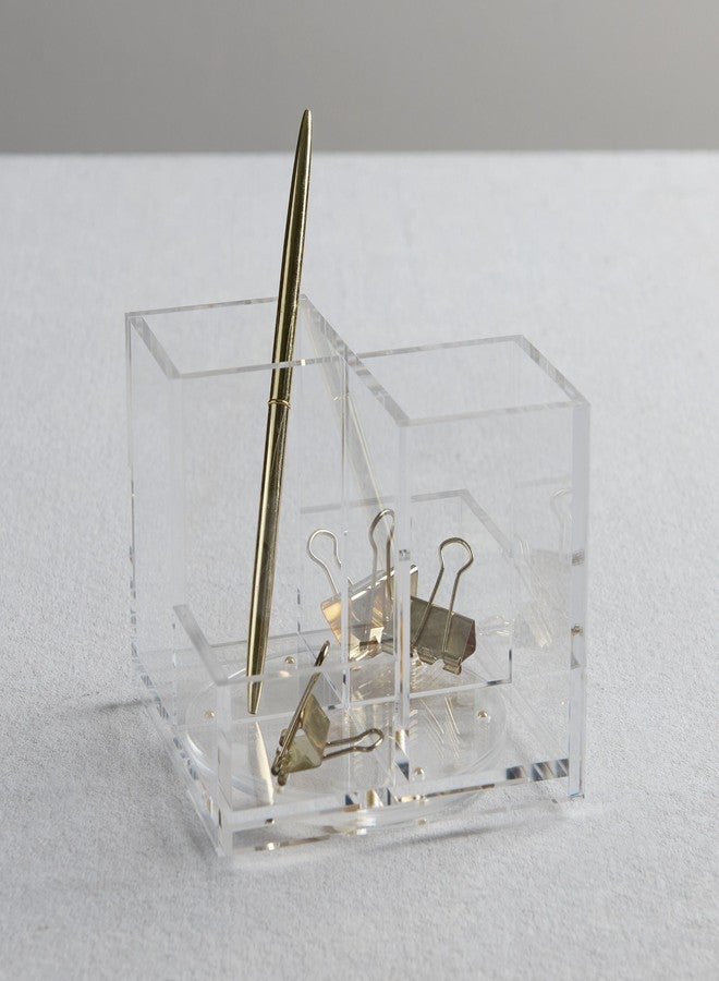 Gartner Studios 360 Degree Rotating Acrylic Carousel Pen Holder, 5” x 5” - Image 3