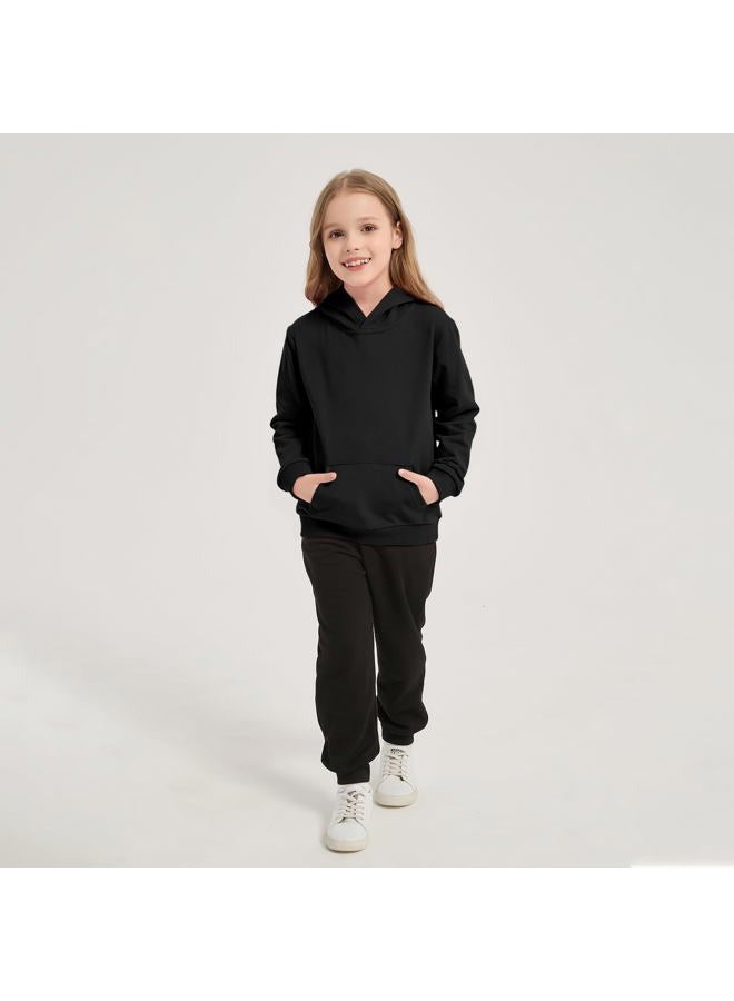 Phedrew 2-Pack Kids Cotton Hoodies Toddlers' Fall Outfits Pullover Hooded Sweatshirts for Boys and Girls（2-14 Years）, Black/Blue, 2-3 Years - Image 5