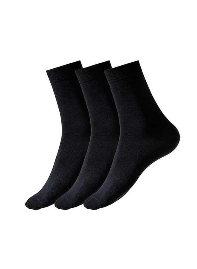 Six pairs of sterilized cotton socks with aroma sprays, anti-bacterial, one size and elegant black color - Image 1