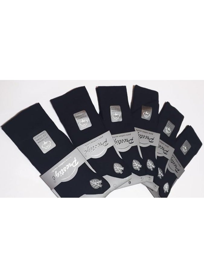 Six pairs of sterilized cotton socks with aroma sprays, anti-bacterial, one size and elegant black color - Image 2