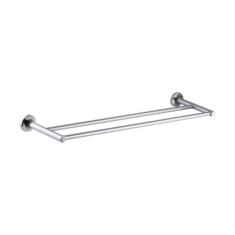 Proniks Stainless Steel Folding Towel Rack for Bathroom/Towel Stand/Tower Holder/Towel Hanger (Double Towel Rod Size : 24) Make in India