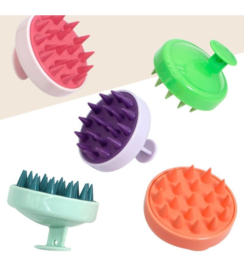 2pcs Purple Scalp Massage Brush Hair Shampoo Comb Head Body Massager - Image 3