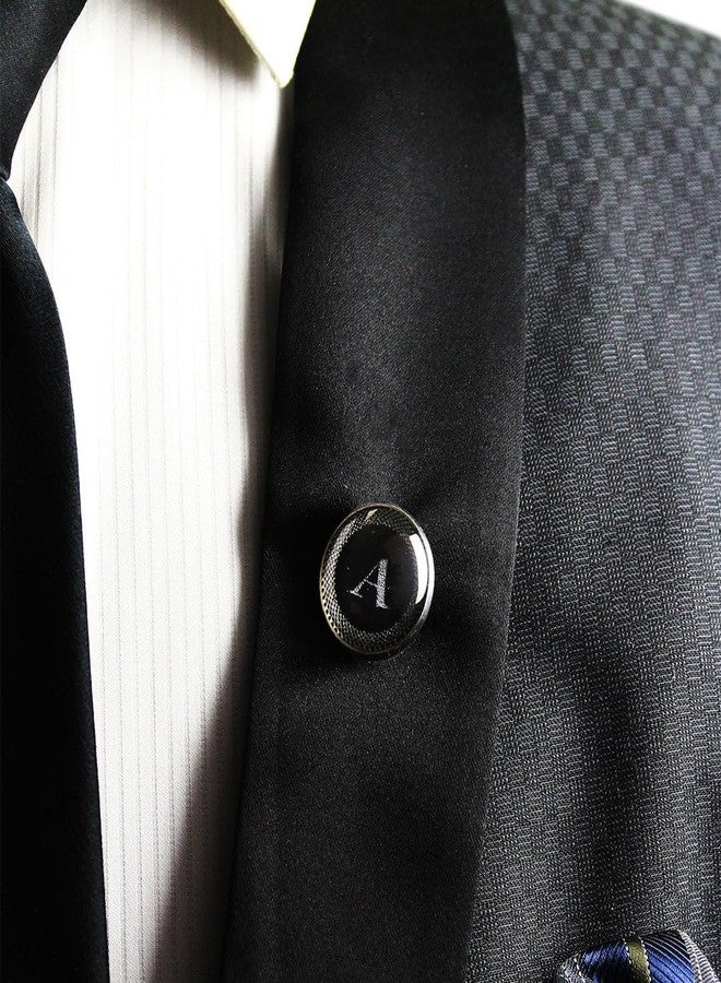 Kavove Alphabet 'A' Black Colour Brooch for Men - Image 3