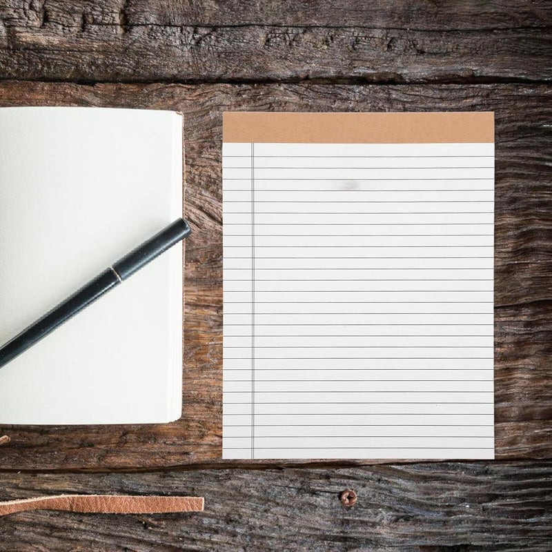 BCOATH 10pcs Legal Pads 203x280mm Perforated Notebook Tearable Ruled Pages White Paper Pads for Office, School, and Personal Note-taking and Planning - Image 4