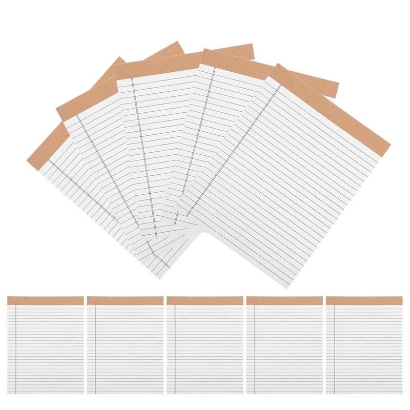 BCOATH 10pcs Legal Pads 203x280mm Perforated Notebook Tearable Ruled Pages White Paper Pads for Office, School, and Personal Note-taking and Planning - Image 1