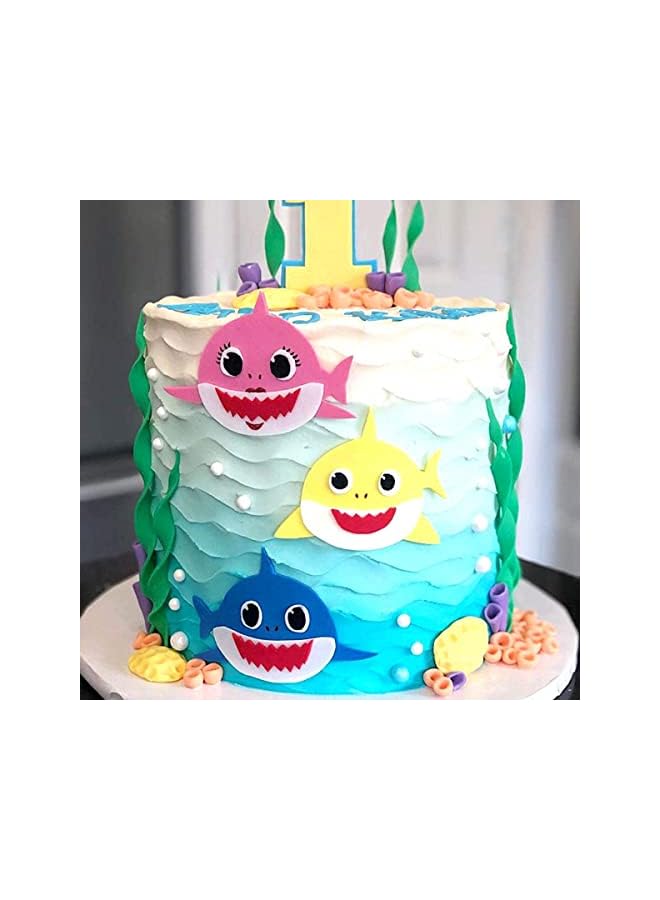 S-TOP Baby Shark Starfish Seashell Shark Head Shapes Fondant Cutters sea Animals Cookie Cutters sea Animals Drawing Template Stencils Set - Image 2