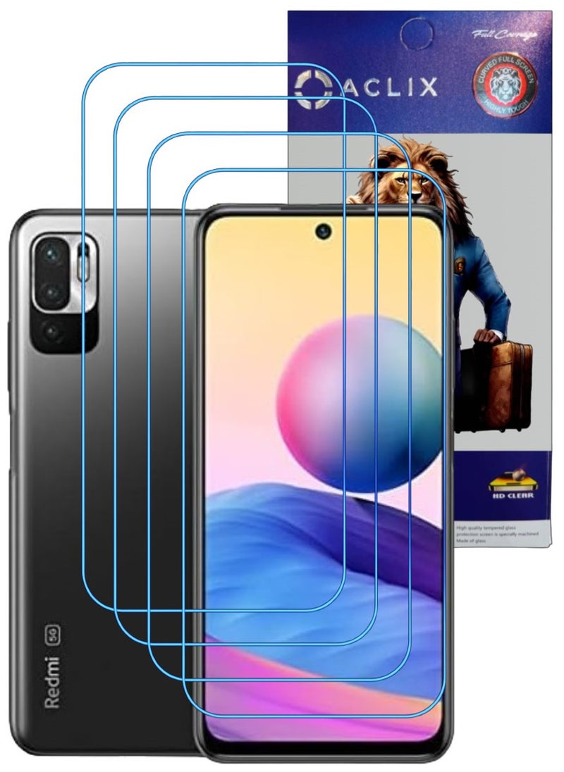 ACLIX 4 Pieces Antistatic ESD Dustproof Premium Quality High Definition Clear Tempered Glass Screen Protector Designed For Xiaomi Redmi Note 10 5G - Image 1