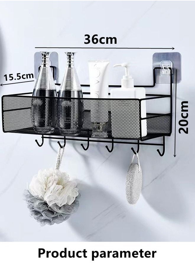 Kutis 1-Piece Bathroom Shelf Shower Shampoo Soap Organizer Wall Mounts Storage Rack 36 x 20 x 15.5 Centimeter  - Image 5