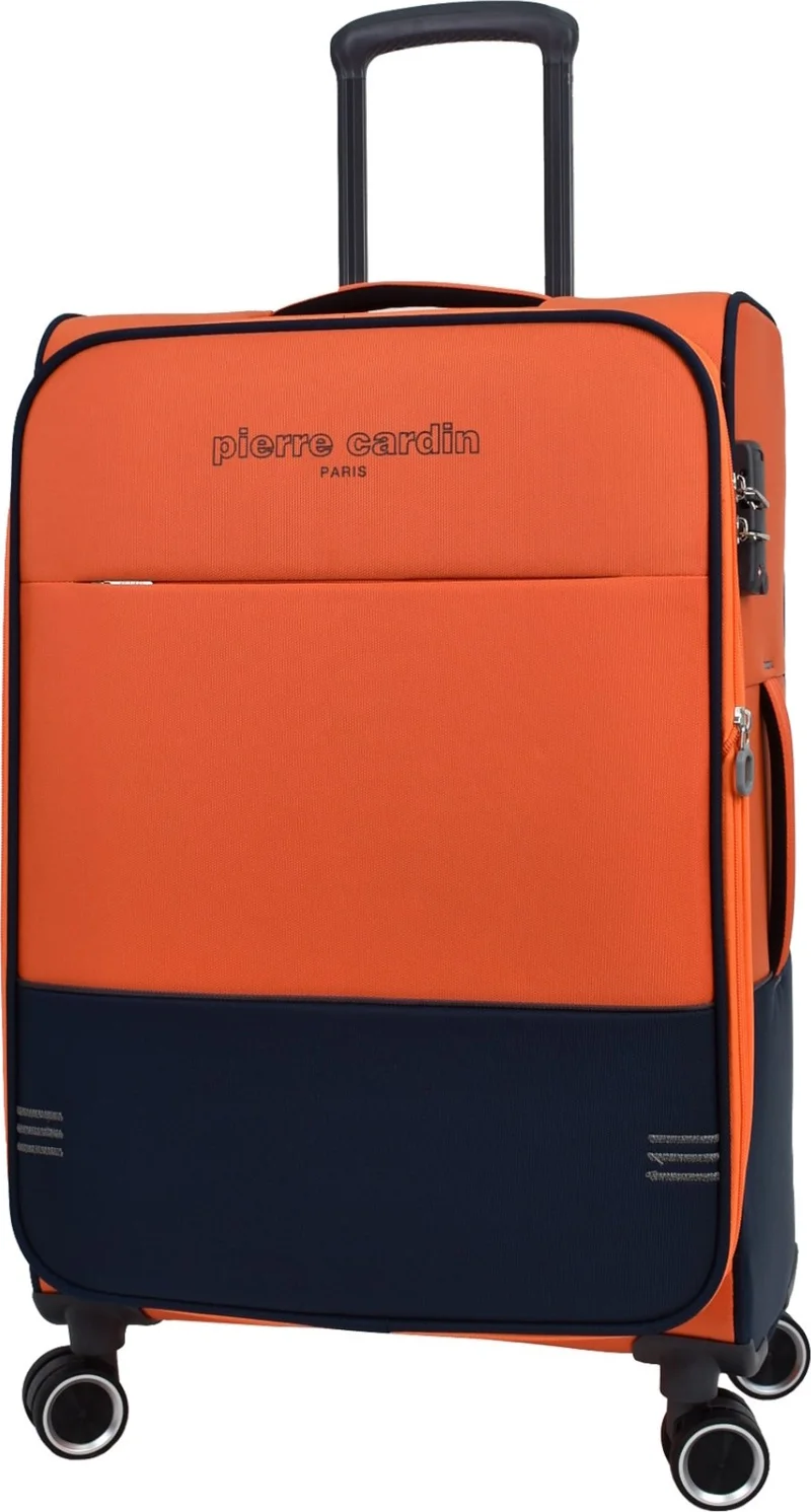 بيير كاردان Ultra Light Light Luxury Fabric 3-Piece Suitcase Set Orange PC8200