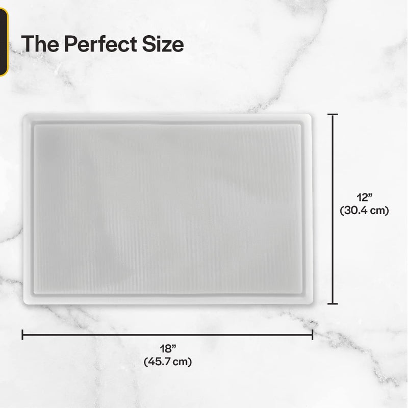 Thirteen Chefs Commercial Grade Plastic Cutting Board with Juice Groove - 18 x 12 Inch for Carving Meat, Grilling, BBQ - 1/2" Thick White HDPE Poly for Food Service - Image 5