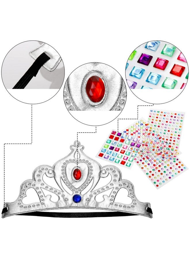 Okllen 31 Pcs Foam Princess Tiaras And Crowns Set For Kids Making Your Own Tiaras And Crowns With Diamond Sticker For Kids' Party Supplies - Image 5