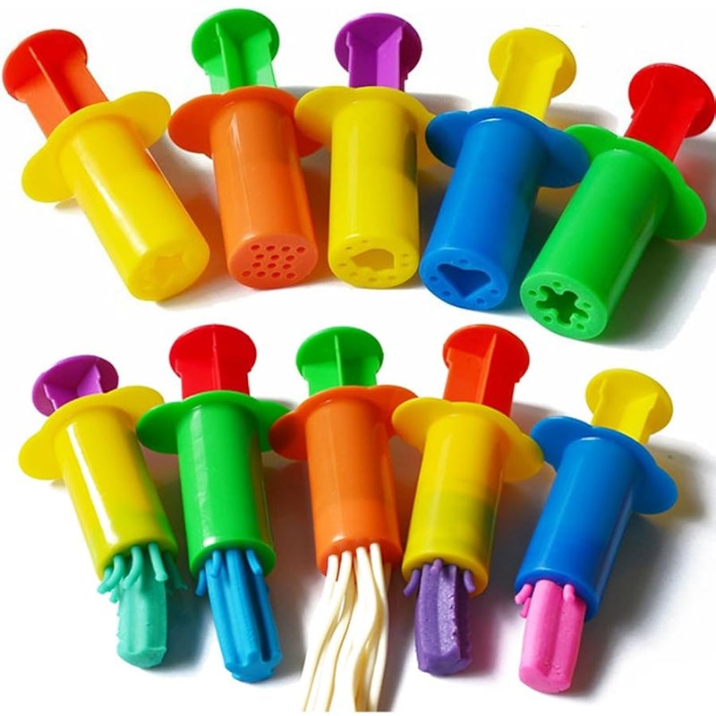 Rimobul Assorted Designs Dough Extruders Set - Set of 10 - Assorted Colors - Image 1
