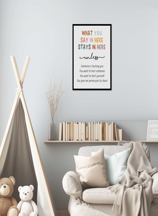 ZEARPT What You Say Stays In Here, Office Wall Decor, Therapy Office Art, School Counselor Decor, Anxiety Relief Poster, Psychology Wall Art for CBT Therapy and Counseling (8x10 inches UNFRAMED) - Image 3