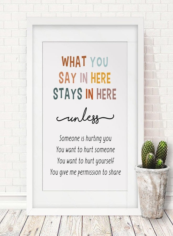 ZEARPT What You Say Stays In Here, Office Wall Decor, Therapy Office Art, School Counselor Decor, Anxiety Relief Poster, Psychology Wall Art for CBT Therapy and Counseling (8x10 inches UNFRAMED) - Image 4
