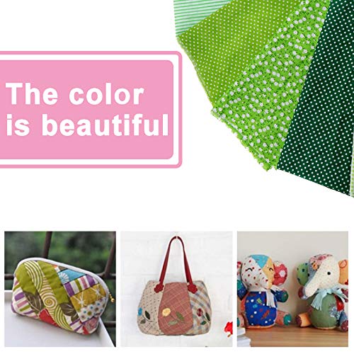 Create idea 8Pcs 50x50cm Green Field Patchwork Fat Quarters Quilting Quilting Prints Cotton Fabric Bundles Squares DIY Sewing Pastoral Style - Image 3