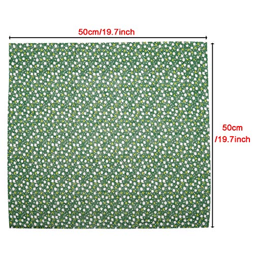 Create idea 8Pcs 50x50cm Green Field Patchwork Fat Quarters Quilting Quilting Prints Cotton Fabric Bundles Squares DIY Sewing Pastoral Style - Image 5