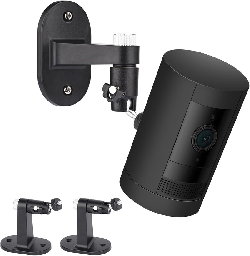 ALERTCAM 2Pack Adjustable Security Wall Mount Bracket for Stick Up Cam & Outdoor Cam Plus, Perfect View Angle for Your Surveillance Camera System - Black - Image 1