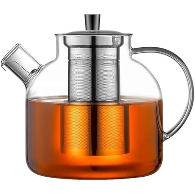 Antole Glass Teapot Stovetop1500Ml50Oz Glass Tea Pot With Removable Stainless Steel Infuser StrainerBorosilicate Tea KettleLoose Leaf And Blooming Tea Maker For CampingTravel - Image 1