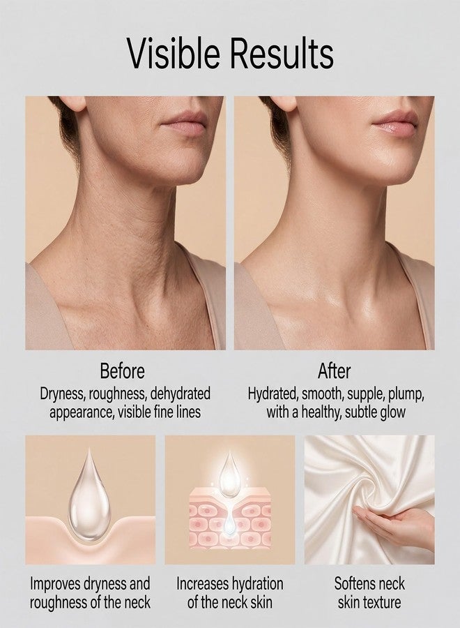 Omexry Collagen Fullerene Neck Cream - Firming & Hydrating Neck Massage Roller for Wrinkles Sagging Skin, Tighten and Lift Neck Cream with Peptides, Daily Neck Skincare (1PC - Image 5