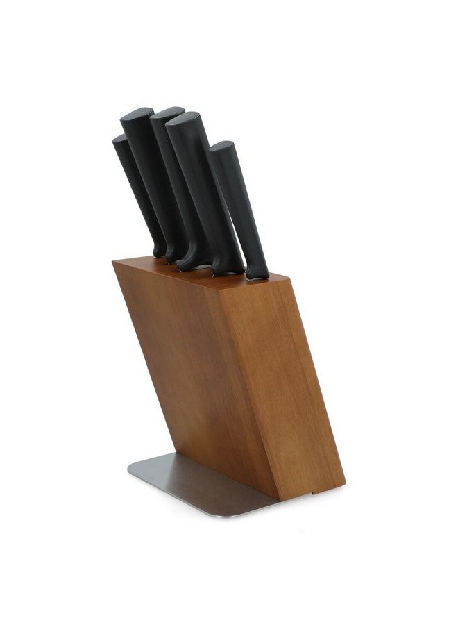 بارفيت طقم سكاكين مطبخ عالي الجودة مع حامل خشبي متعدد الألوان - Image 3