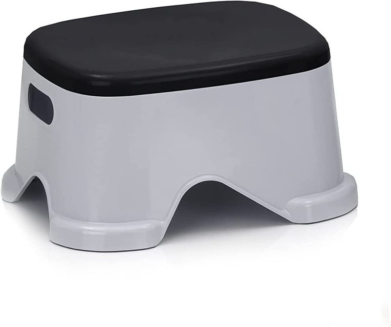 LANKESH ENTERPRISE LANKESH ENTERPRISE Stool for Kitchen and Bathroom Very Strong Built Attractive Looking Unbreakable Plastic Stool Comfortable Seating Gray  - Image 1