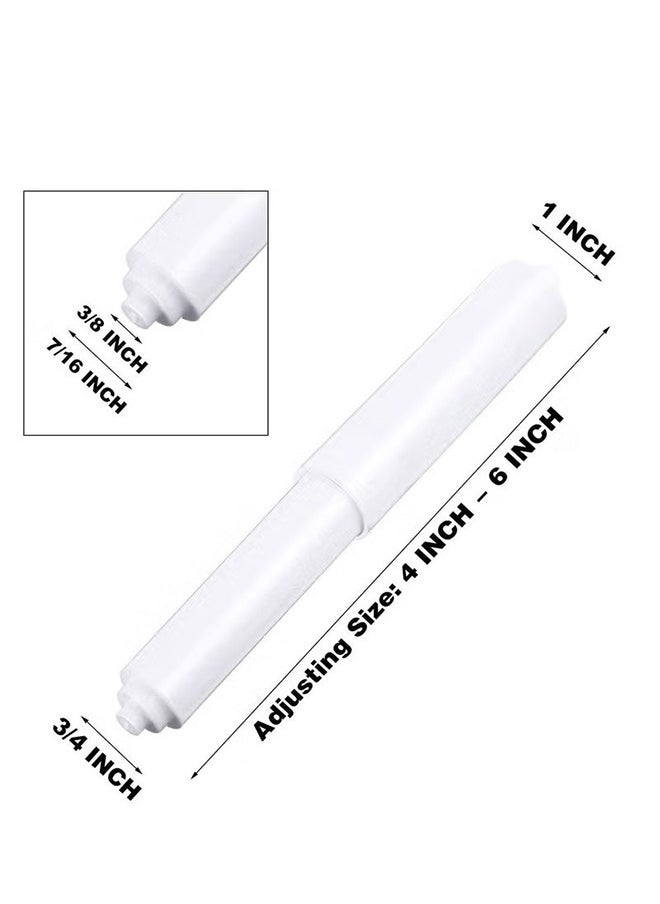 HY - 2 Packs Toilet Paper Holder Roller, Toilet Paper Spring Holder Replacement Rod, Toilet Paper Holder Insert, Black Toilet Paper Roll Holder, Flexible Replacement Holder for Bathroom(White) - Image 1